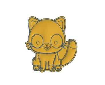 Kawaii Kitty Bath Bomb Mold and Solid Model for molding