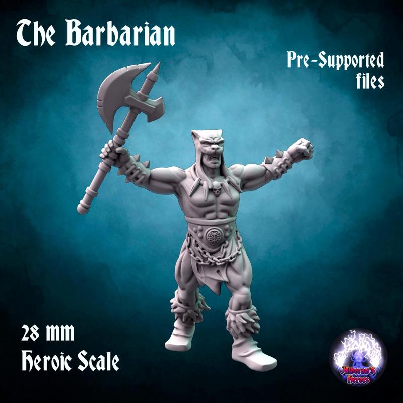 Barbarian - 28mm miniature - the warrior