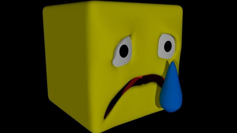 Emoticon Cube Crying