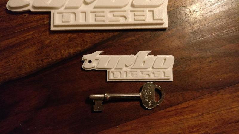 VW turbo diesel keychain