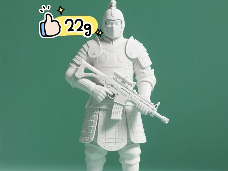 Antique Soldier Gun Creative Ornament