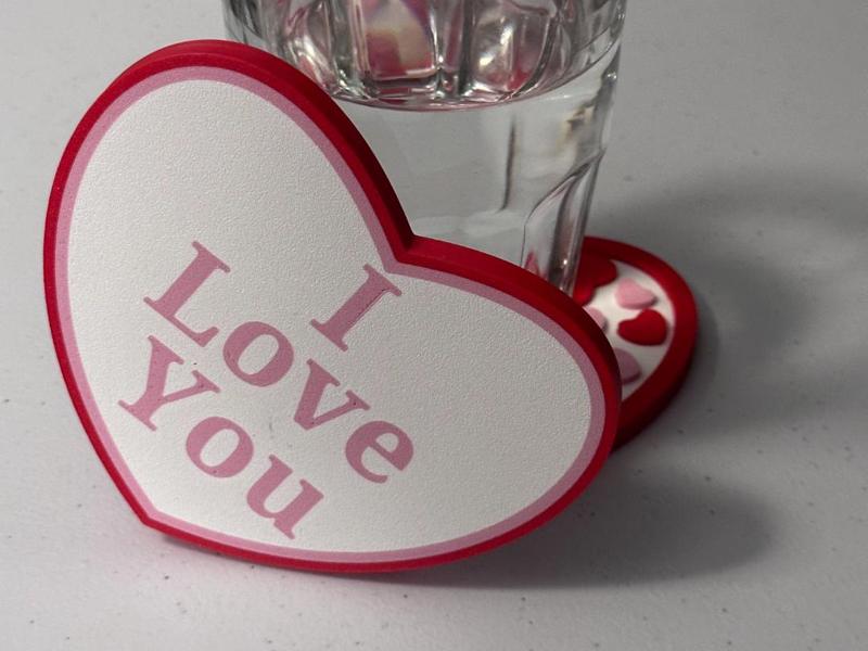 Heart Coaster - Double Sided
