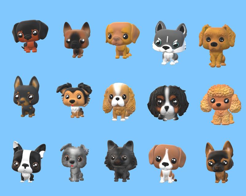 Pack 15 POP Pets dogs
