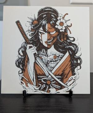 Half faced Famurai/Hanya woman 