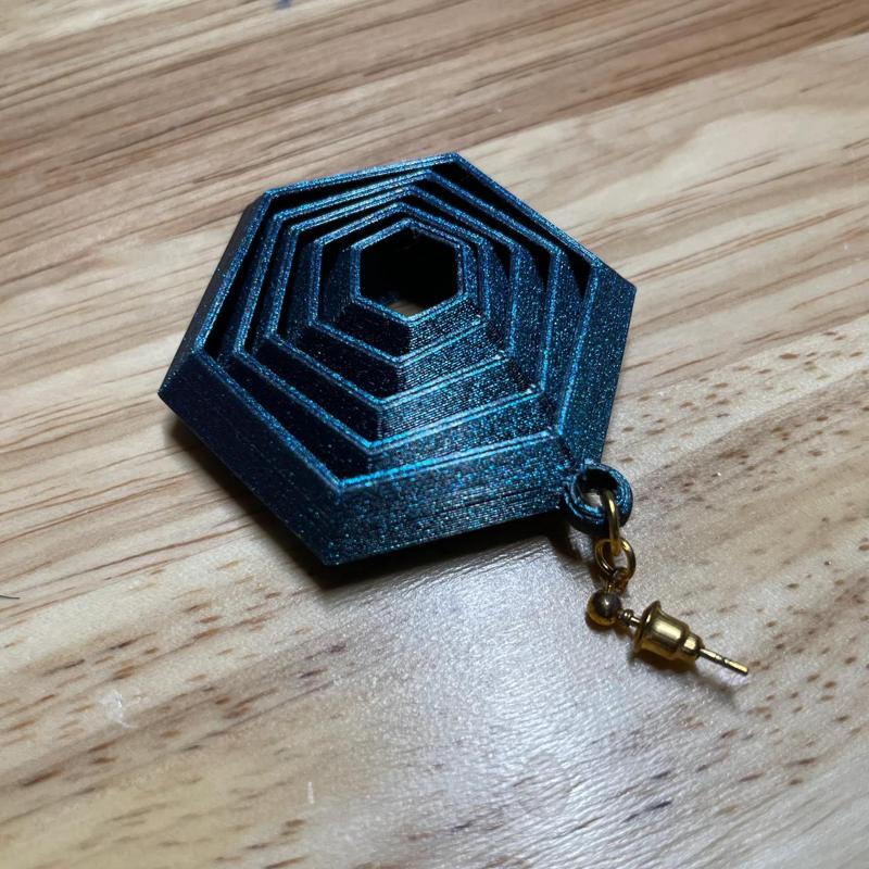 Hexagon Fidget Earrings 