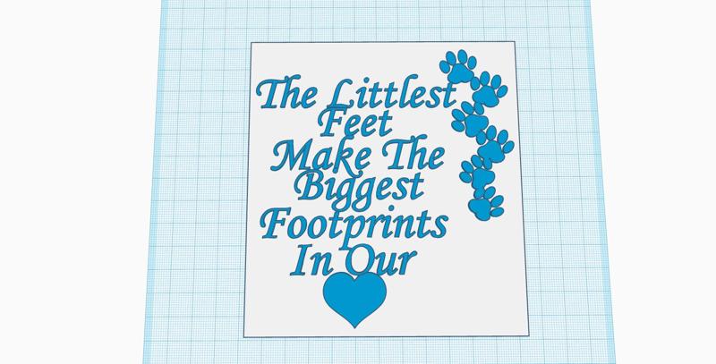 The littlest feet make the biggest footprints in our hearts - pet symbol paw print