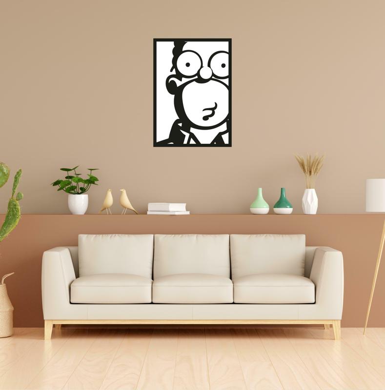 Homer Simpson Wall Art - 3D Printing and Laser Cutting File