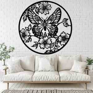 Butterfly with Flowers 2D Wall Art/Window Art
