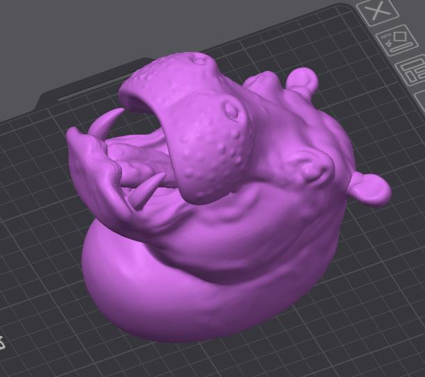STL File for Realistic 6-Inch Hippo Head with Wall Mount Slot Features and Wall Mount Guide for Easy, Leveled Installation