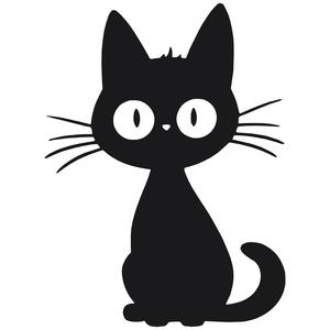 Cat Silhouette Line Art Home Decor Wall Art 4