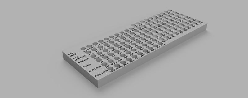 120pc Toolbox Driver Bit Organizer - Fits in 2" drawers