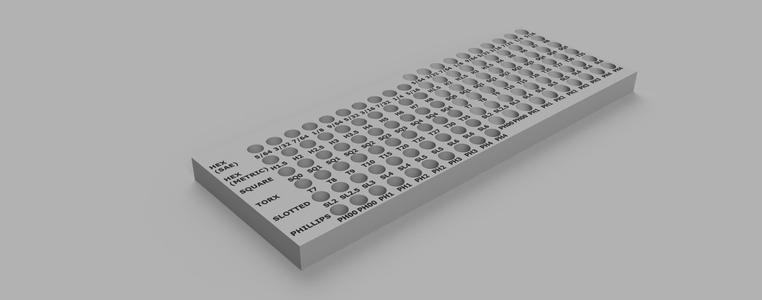 120pc Toolbox Driver Bit Organizer - Fits in 2" drawers