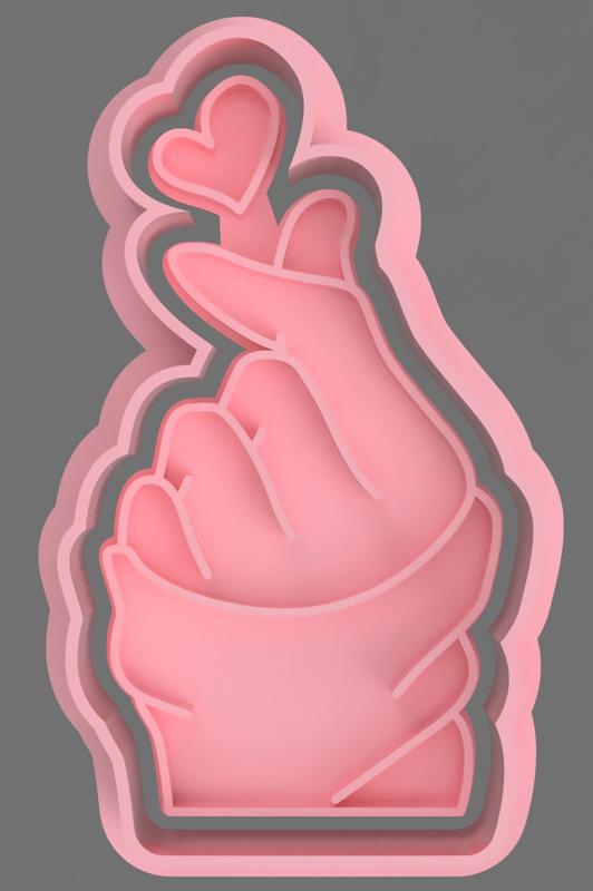 KOREAN I LOVE YOU COOKIE AND FONDANT CUTTERS