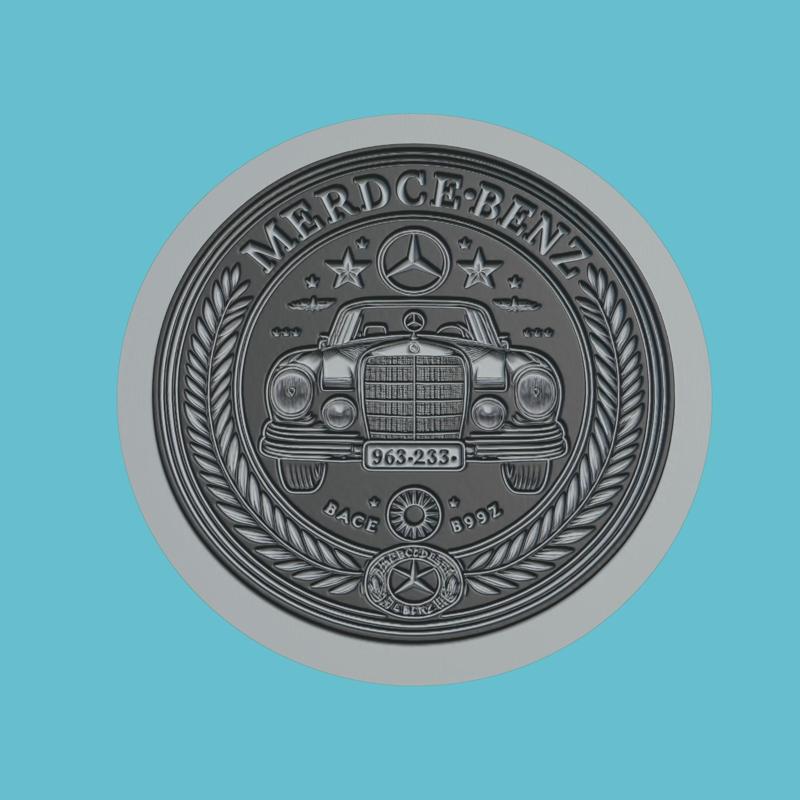 Mercedes-Benz Car Medallion CNC Mercedes-Benz Car 3d Printer Obj Stl