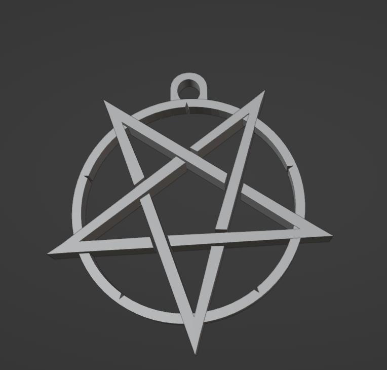 Satanic ornament " pentagram "