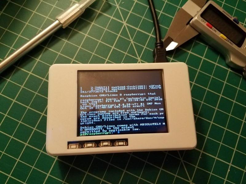 Raspberry Pi 3 case for PiTFT 2.8 with buttons