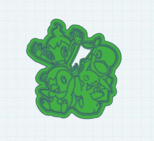 Pokemon: Gen 4 Starters Cookie Cutter