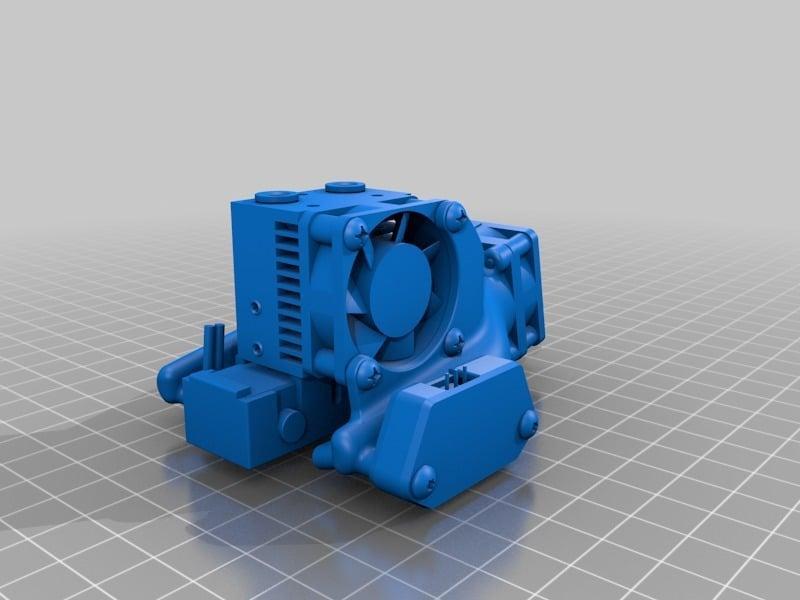 Filament Cooler Fan Shroud, Dual Side, E3D Chimera and Cyclops with DC42 Mini IR Sensor Mount