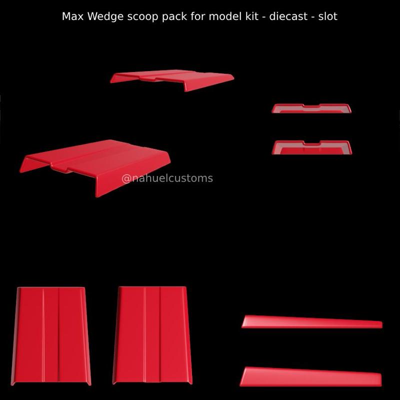 Max Wedge scoop scoop pack for model kit - diecast - slot