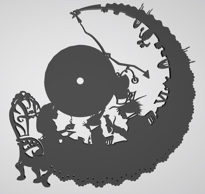 Alice in Wonderland Clock