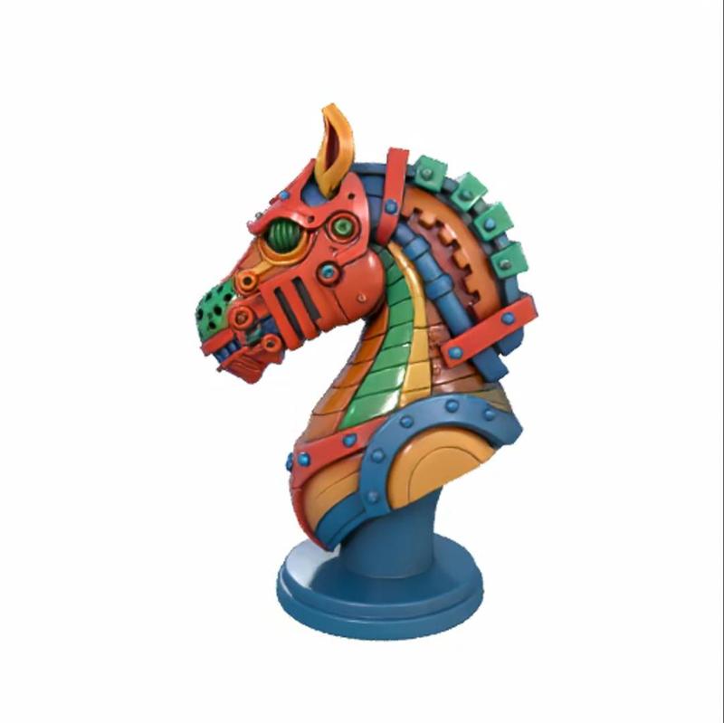 Cyber Knight - 3D Printable Robotic Horse Chess Piece