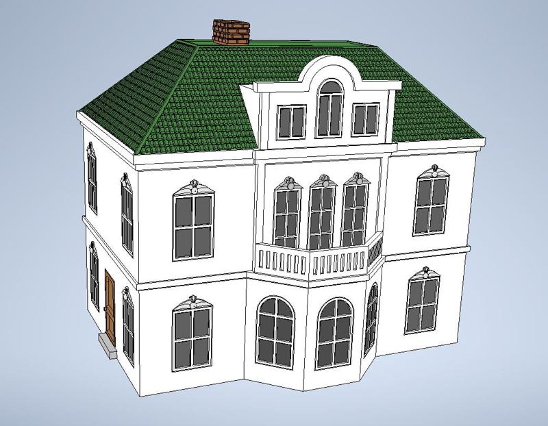 manor house europe country suburban  cottage 1:100 15mm flames of war