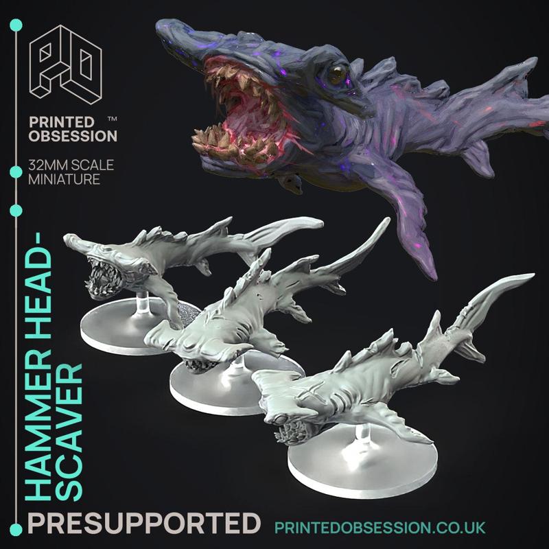 Hammer Head Scaver - Weird Shores - PRESUPPORTED - Illustrated and Stats - 32mm scale