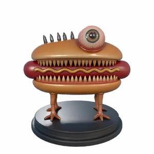 Hot Dogasaurus - Big-Eyed Hot Dog Monster.