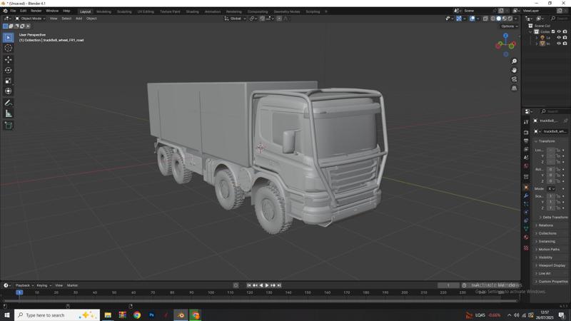 Heavy Off-Road Logistics Truck – 8-Wheel Army Vehicle