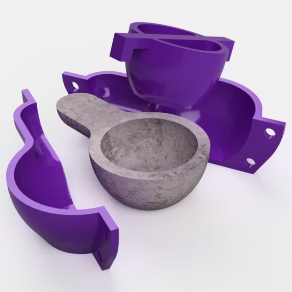 INCENSE BURNER MOLD V2 | CEMENT POT MOLD | SAHUMADOR