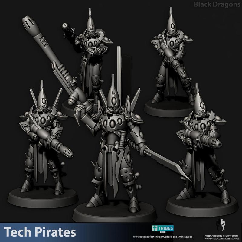 Black Dragons - Tech Pirates - 28mm
