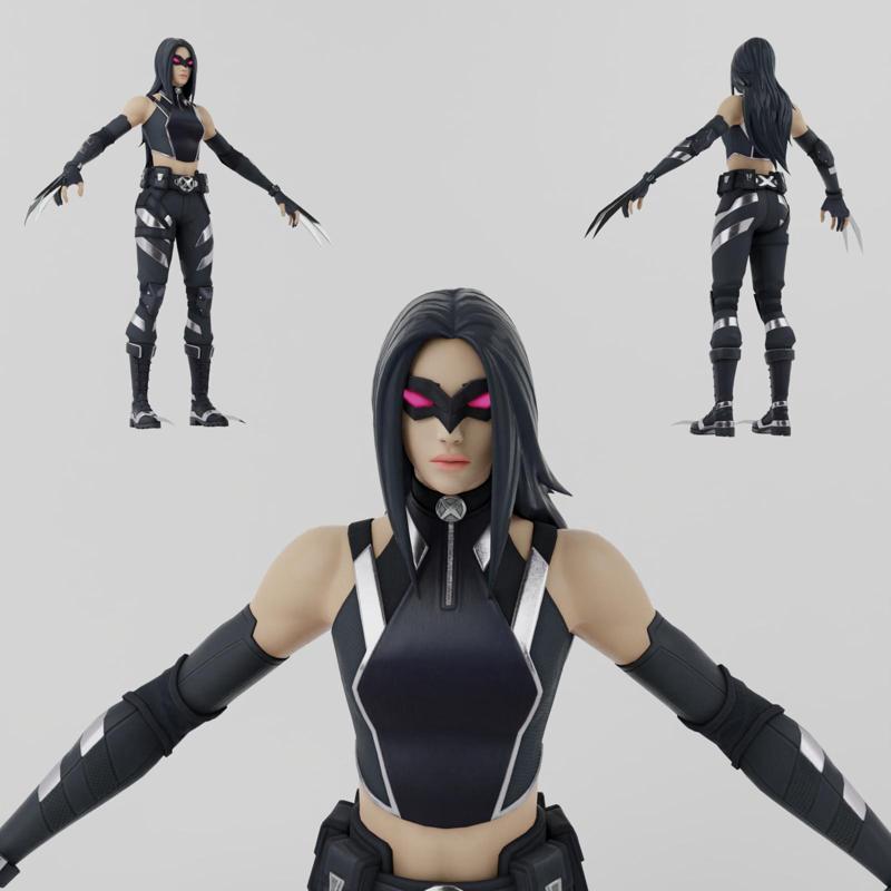 X-23 X-men Lowpoly Rigged