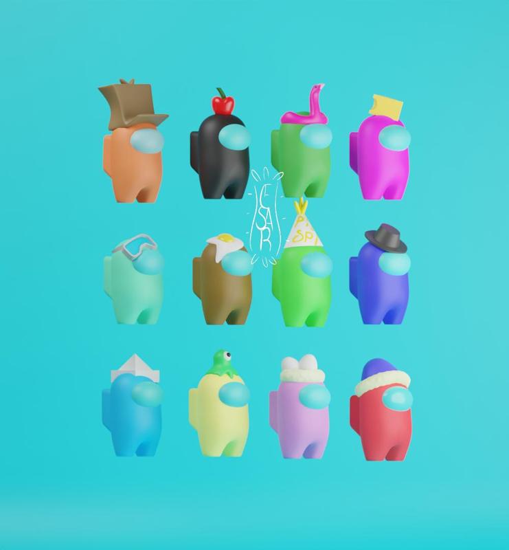 Among Us 12 PACK! / Free of supports