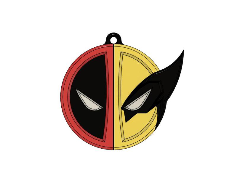 Deadpool and Wolverine key chain