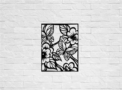 butterflies and flowers wall decor realistic art wall decoration