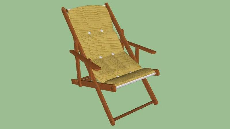 beach chair 3d model obj file
