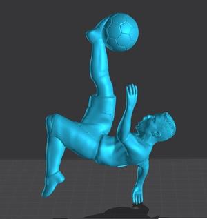 CRISTIANO RONALDO  overhead kick  Real Madrid emblem and no emblem 2 figures