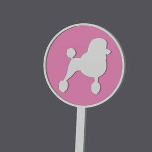 Barbie Mini Cake Topper - Poodle