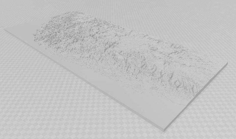 Relief map Fjordland Norway 2022