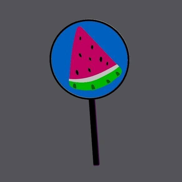 Cupcake Topper - watermelon 70