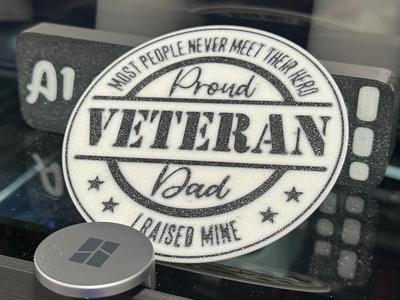 Proud Veteran Dad Coaster