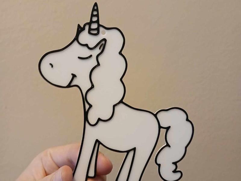 Coloring cute Unicorn