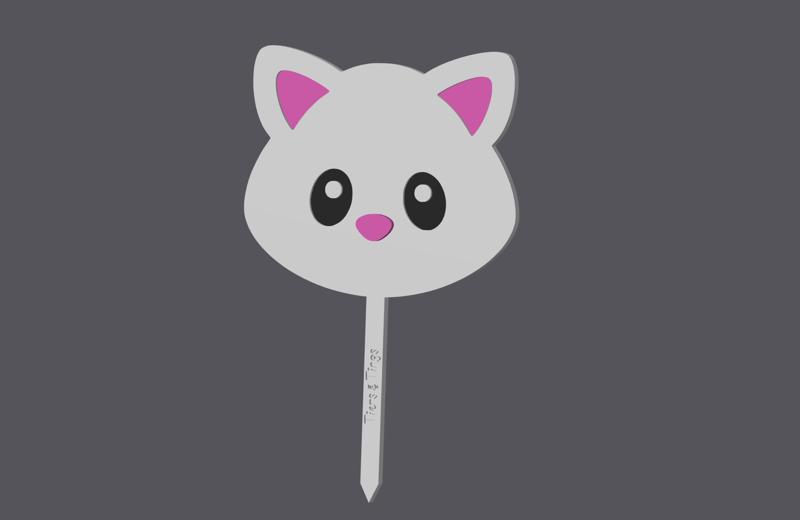 Kitten / Cat Head - Farm Animals - Caketopper v2