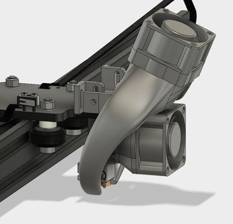 Tevo Tarantula Fanduct for Dual 40mm Fan 