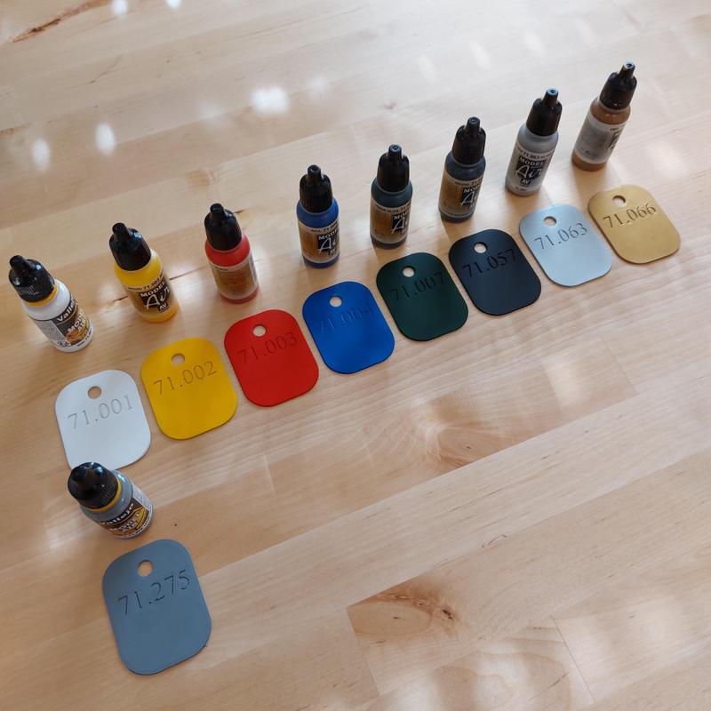 Paint color test plate (without inscription)