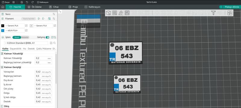 (Plate Keychain) Kare Plaka Anahatarlık