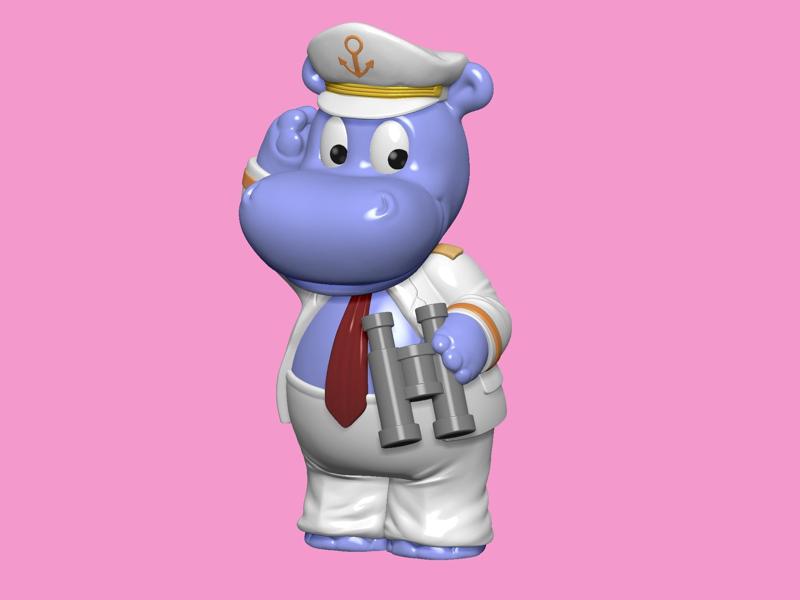 Hippopotamus from Kindersurprise for 3D printing STL