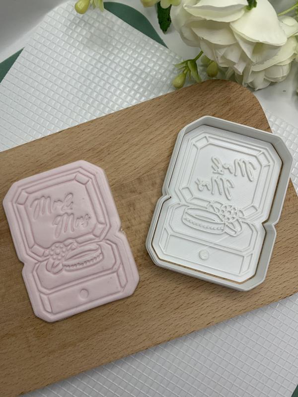 STL Ring Box, Sugar Cookies stamp,  Cookie Cutter Mr&Mrs