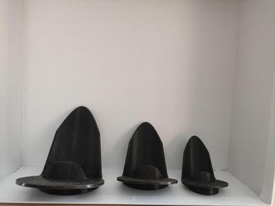 Inclined champagne bottle holder.