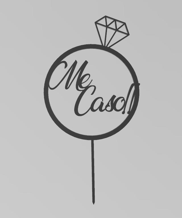 Topper "Me Caso" / Cake Topper "Me Caso" / Cake Topper "Me Caso".